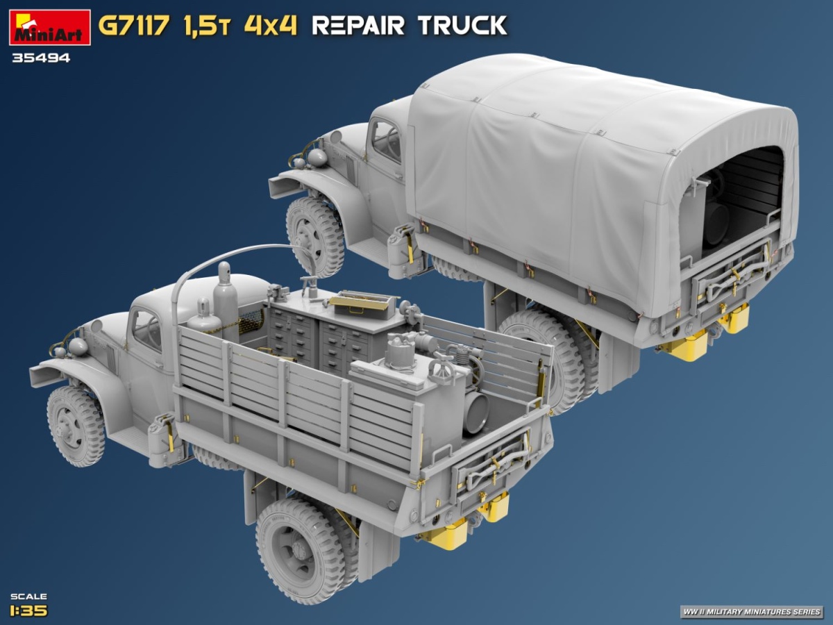 Zdjęcie dodatkowe produktu G7117 1,5T 4x4 Repair Truck 1:35 MiniArt 35494