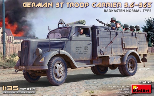German 3T Troop Carrier 3.6-36S Radkasten-Normal-Type 1:35 MiniArt 35453