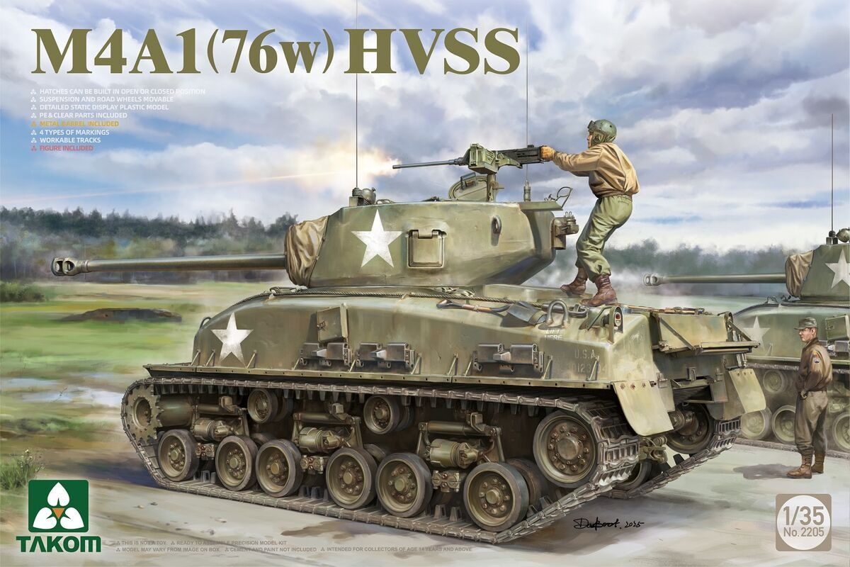 Zdjęcie główne produktu M4A1 76(w) HVSS 1:35 Takom 2205