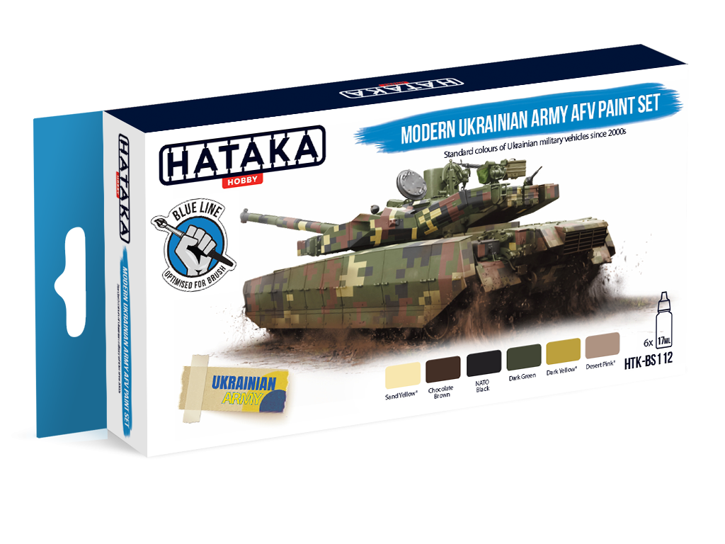 Zdjęcie główne produktu Zestaw farb Modern Ukrainian Army AFV (6x17ml) Hataka BS112