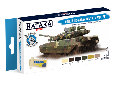 Modern Ukrainian Army AFV paint set (6x17ml) Hataka BS112