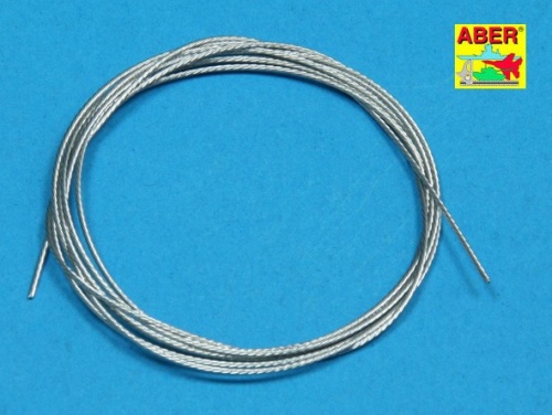 Steel cable for towing ropes ø0.6mm, length 1m ABER TCS06