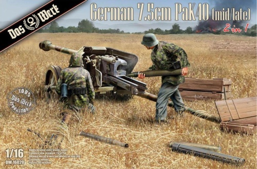 German 7.5cm Pak 40 (mid/late) 1:16 Das Werk 16020
