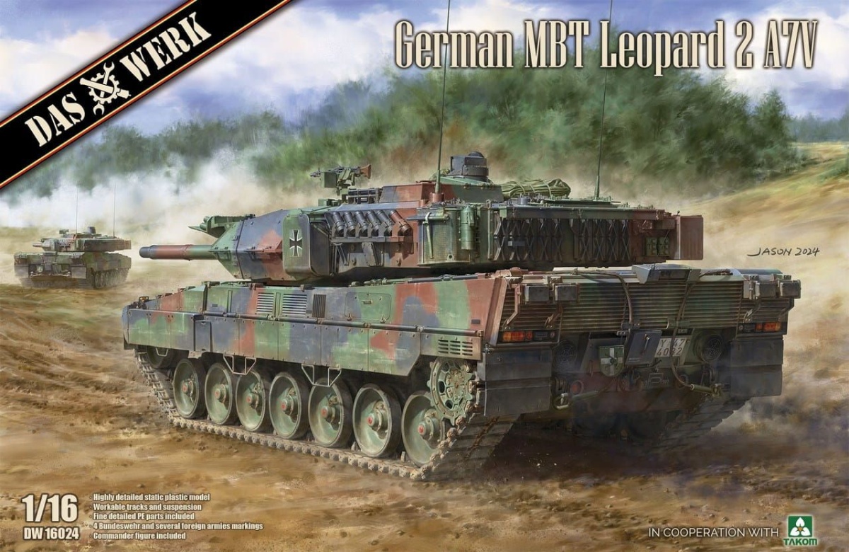 Zdjęcie główne produktu Leopard 2 A7V German MBT 1:16 Das Werk 16024
