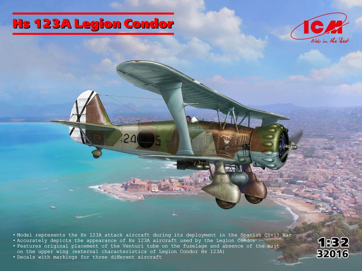 Zdjęcie główne produktu Hs 123A Legion Condor 1:32 ICM 32016