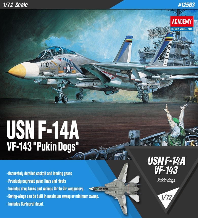 Zdjęcie dodatkowe produktu USN F-14A VF-143 Pukin Dogs 1:72 Academy 12563
