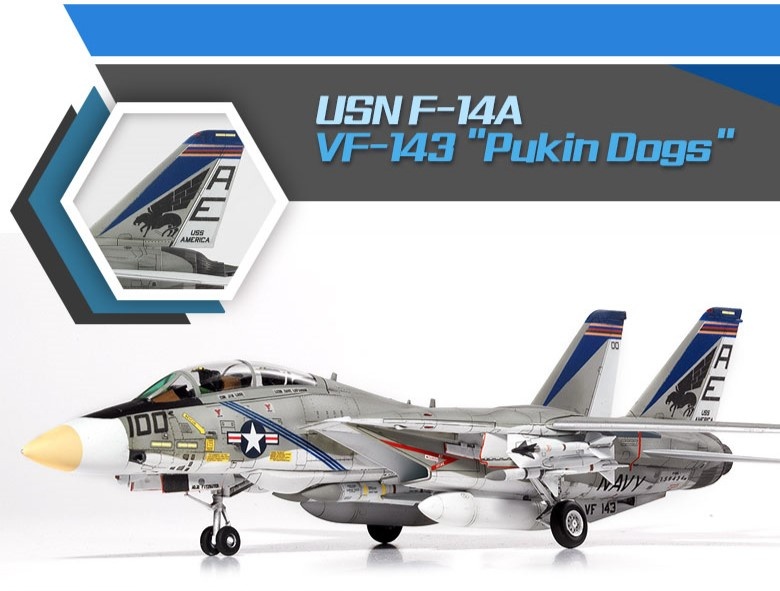 Zdjęcie dodatkowe produktu USN F-14A VF-143 Pukin Dogs 1:72 Academy 12563