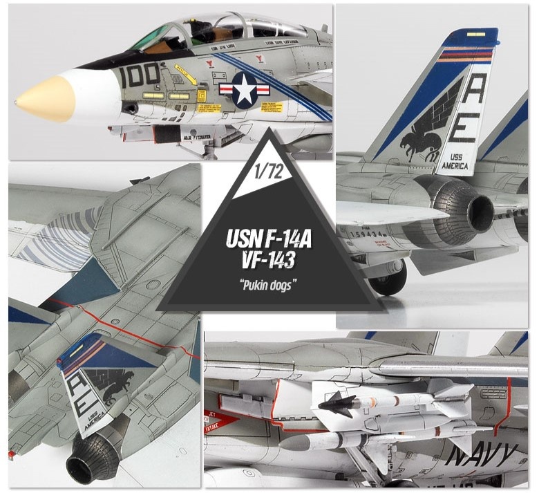 Zdjęcie dodatkowe produktu USN F-14A VF-143 Pukin Dogs 1:72 Academy 12563