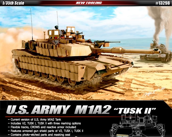 Zdjęcie główne produktu U.S. Army M1A2 TUSK II 1:35 Academy 13298
