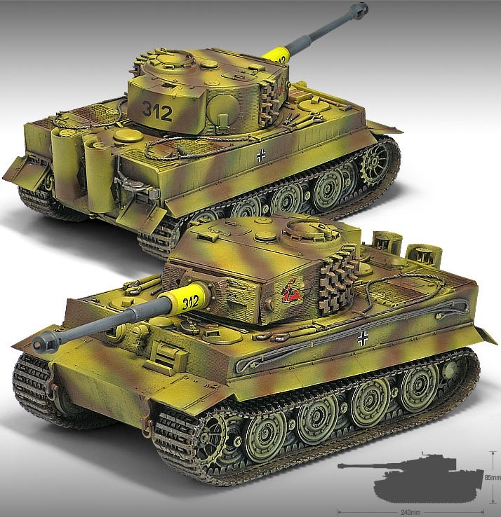 Zdjęcie dodatkowe produktu Tiger I Late Version 1:35 Academy 13314