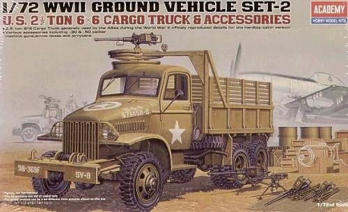 Zdjęcie główne produktu U.S. 2.5 Ton Cargo Truck 1:72 Academy 13402
