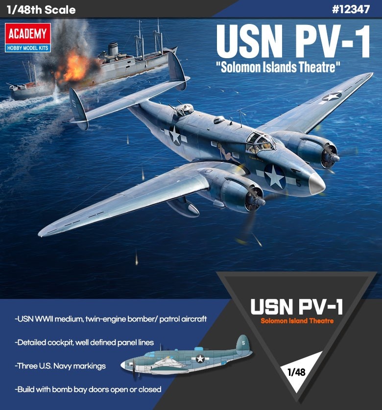 Zdjęcie dodatkowe produktu USN PV-1 Solomon Islands Theatre 1:48 Academy 12347