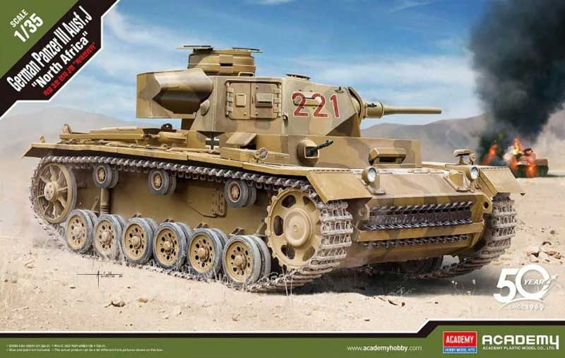 Zdjęcie główne produktu German Panzer III Ausf. J North Africa 1:35 Academy 13531