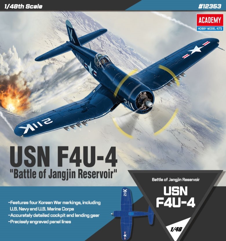 Zdjęcie dodatkowe produktu USN F4U-4 Battle of Jangjin Reservoir 1:48 Academy 12353