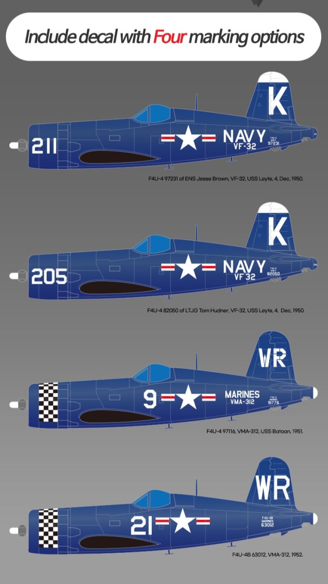 Zdjęcie dodatkowe produktu USN F4U-4 Battle of Jangjin Reservoir 1:48 Academy 12353