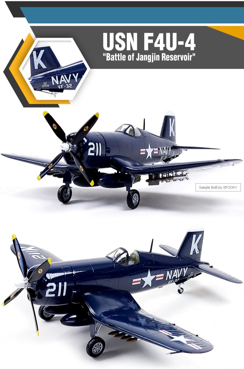 Zdjęcie dodatkowe produktu USN F4U-4 Battle of Jangjin Reservoir 1:48 Academy 12353