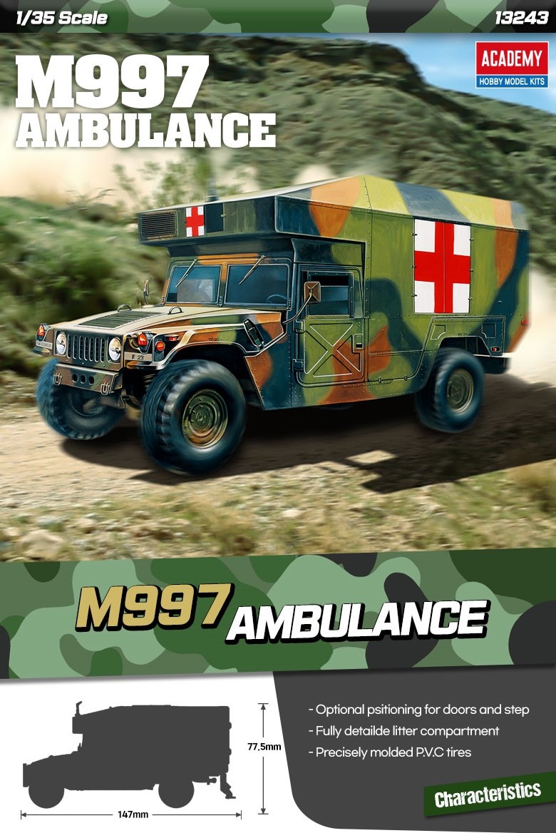 Zdjęcie dodatkowe produktu M997 Humvee Maxi Ambulance 1:35 Academy 13243