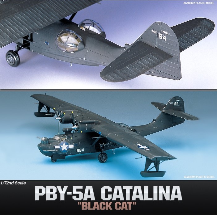 Zdjęcie dodatkowe produktu PBY-5A Catalina Black Cat 1:72 Academy 12487
