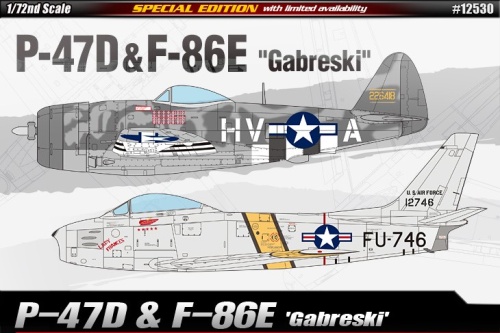 P-47d and f-86e gabreski 1:72 academy 12530