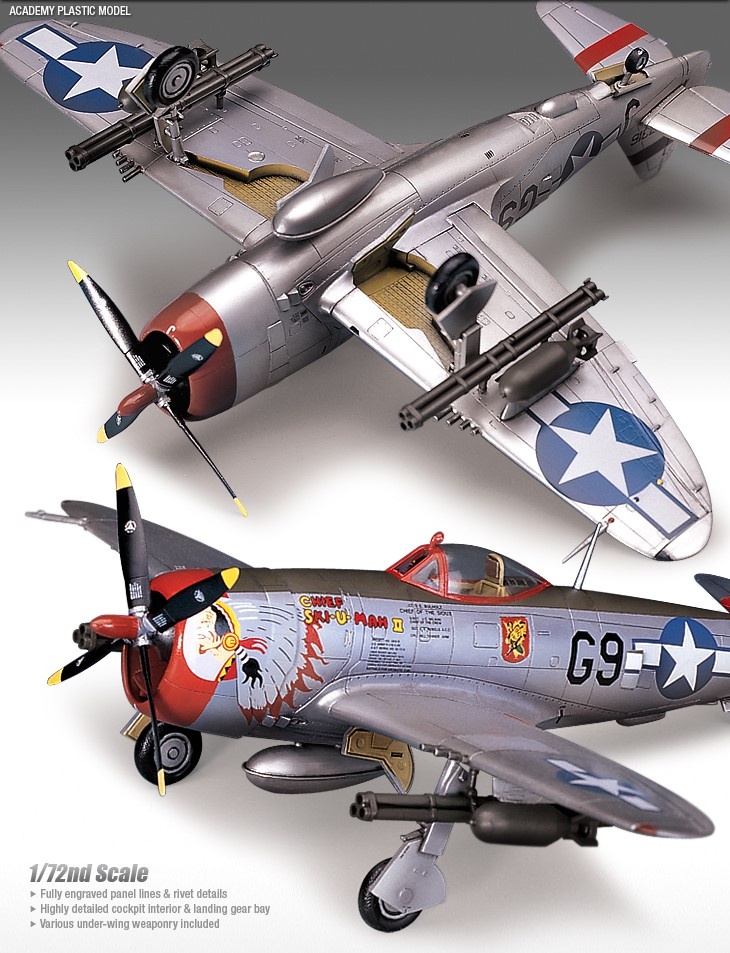 Zdjęcie dodatkowe produktu P-47D Bubble Top 1:72 Academy 12491