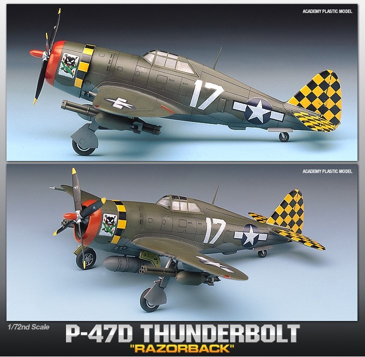 Zdjęcie dodatkowe produktu P-47D Razorback 1:72 Academy 12492