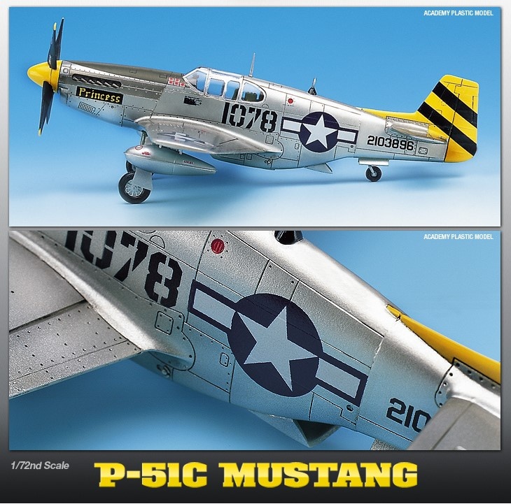 Zdjęcie dodatkowe produktu P-51C Mustang 1:72 Academy 12441