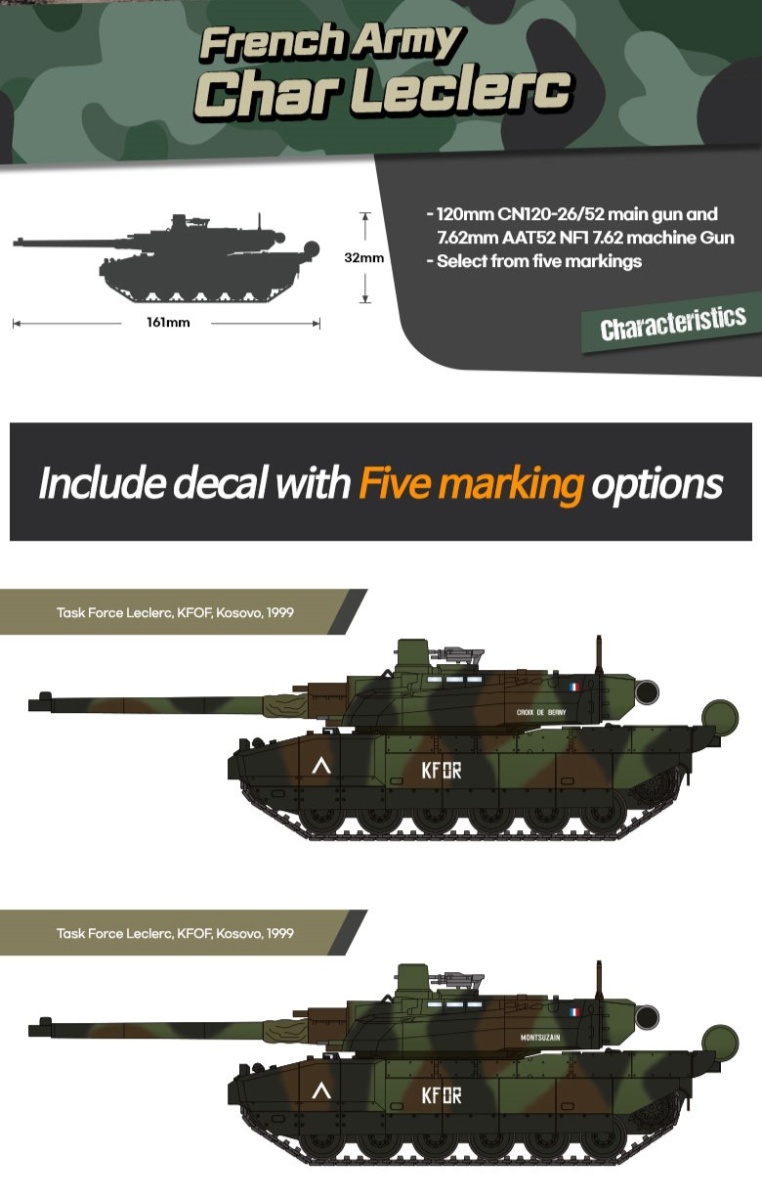 Zdjęcie dodatkowe produktu French Army Char Leclerc 1:72 Academy 13427