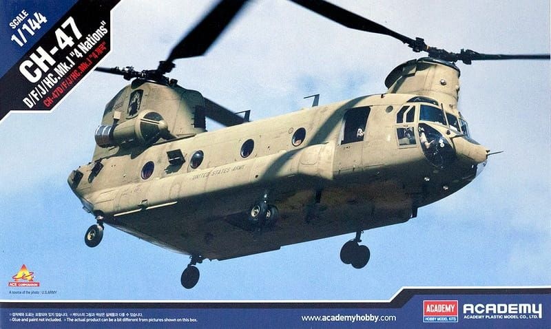 Zdjęcie główne produktu CH-47 D/F/J/HC. Mk.I - 4 Nations 1:144 Academy 12624
