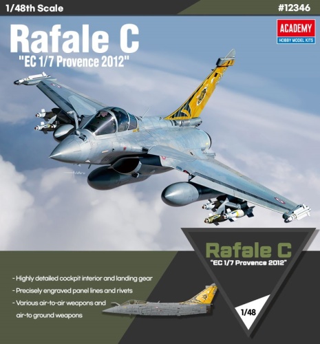 Rafale C EC 1/7 Provence 2012 1:48 ACADEMY 12346