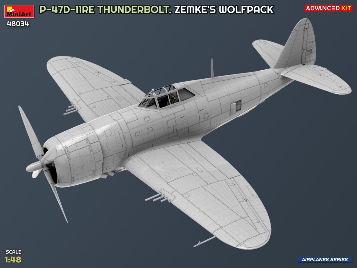 Zdjęcie dodatkowe produktu P-47D-11RE Thunderbolt Zemke's Wolfpack Advanced Kit 1:48 MiniArt 48034