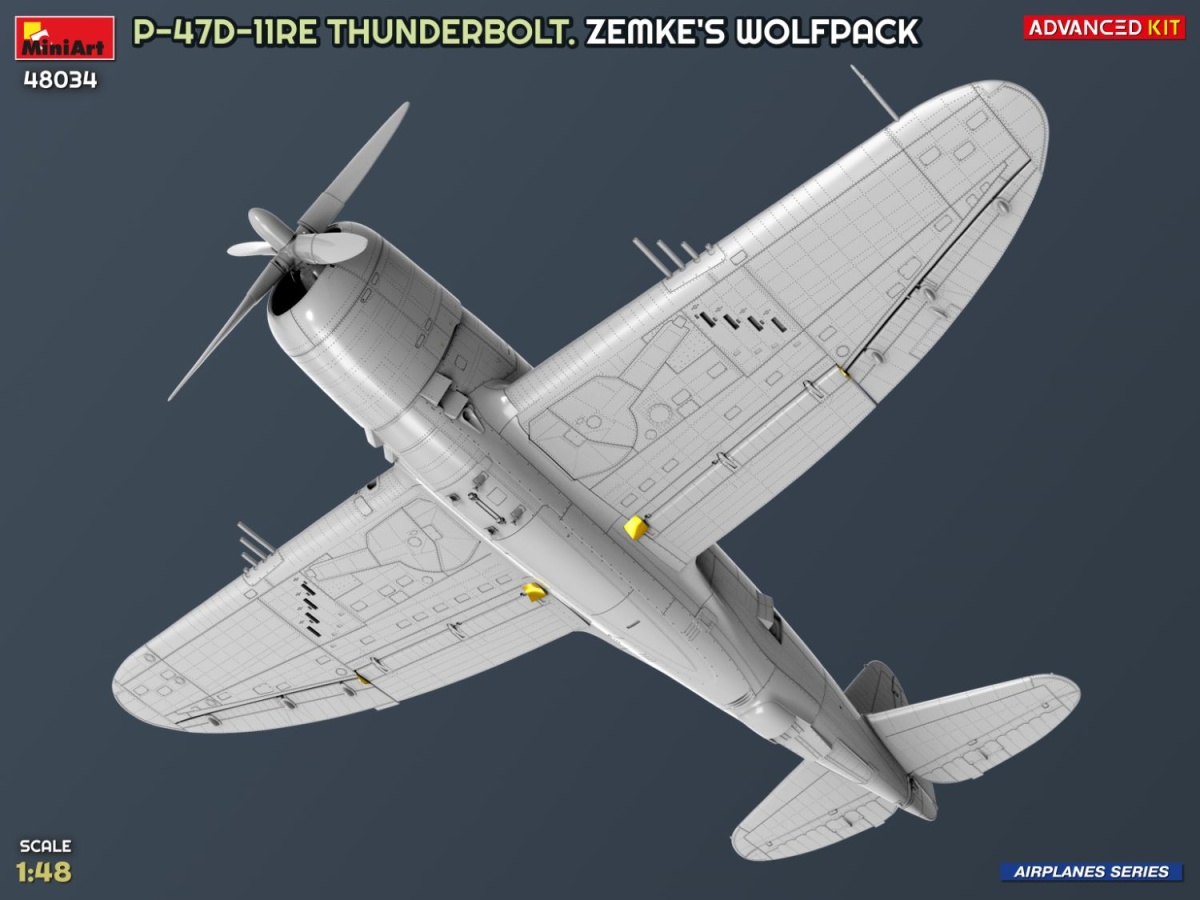Zdjęcie dodatkowe produktu P-47D-11RE Thunderbolt Zemke's Wolfpack Advanced Kit 1:48 MiniArt 48034