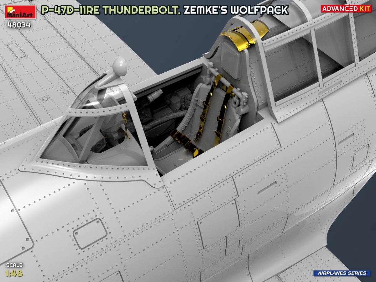 Zdjęcie dodatkowe produktu P-47D-11RE Thunderbolt Zemke's Wolfpack Advanced Kit 1:48 MiniArt 48034