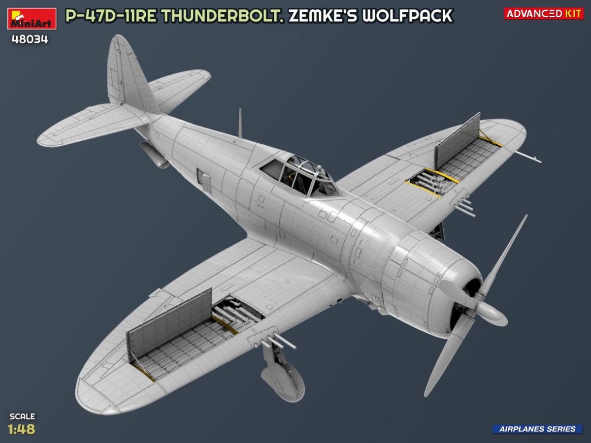 Zdjęcie dodatkowe produktu P-47D-11RE Thunderbolt Zemke's Wolfpack Advanced Kit 1:48 MiniArt 48034