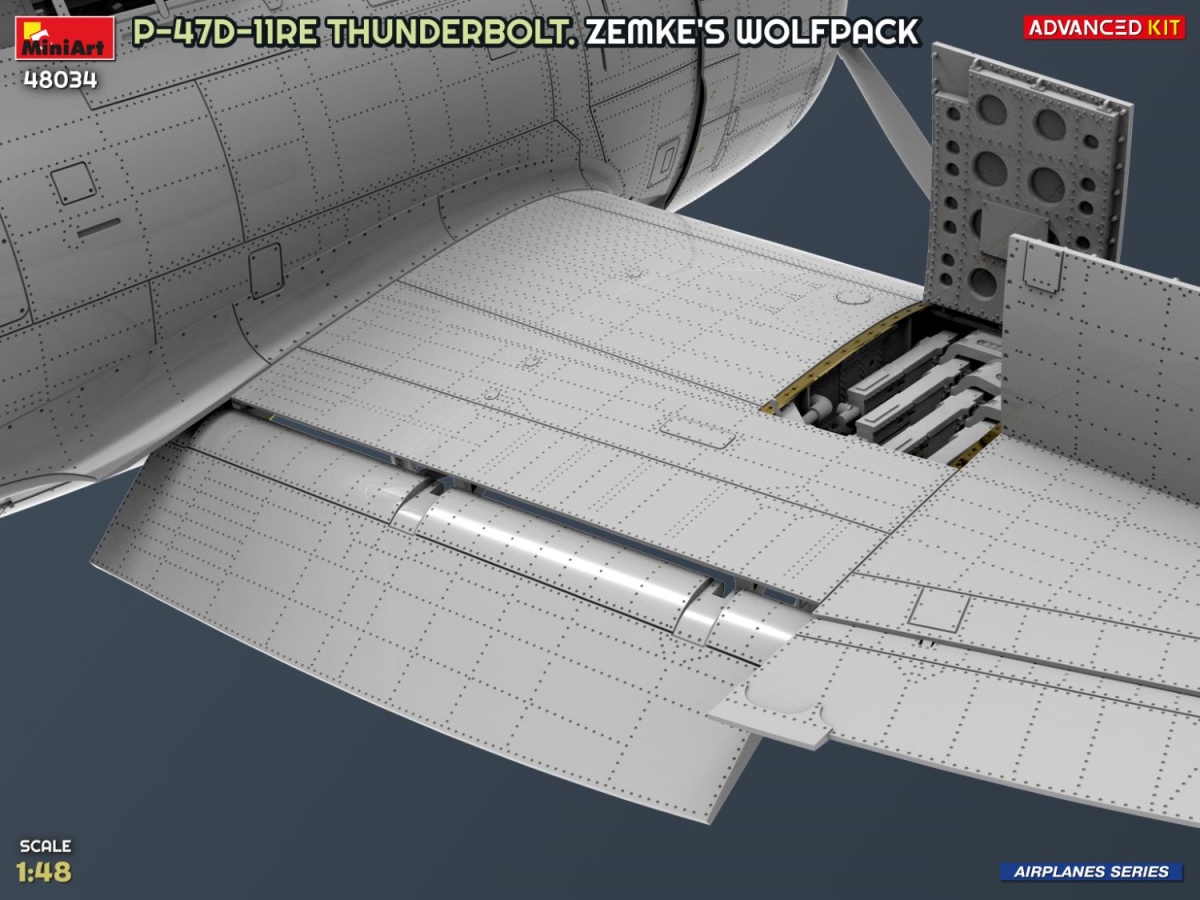 Zdjęcie dodatkowe produktu P-47D-11RE Thunderbolt Zemke's Wolfpack Advanced Kit 1:48 MiniArt 48034