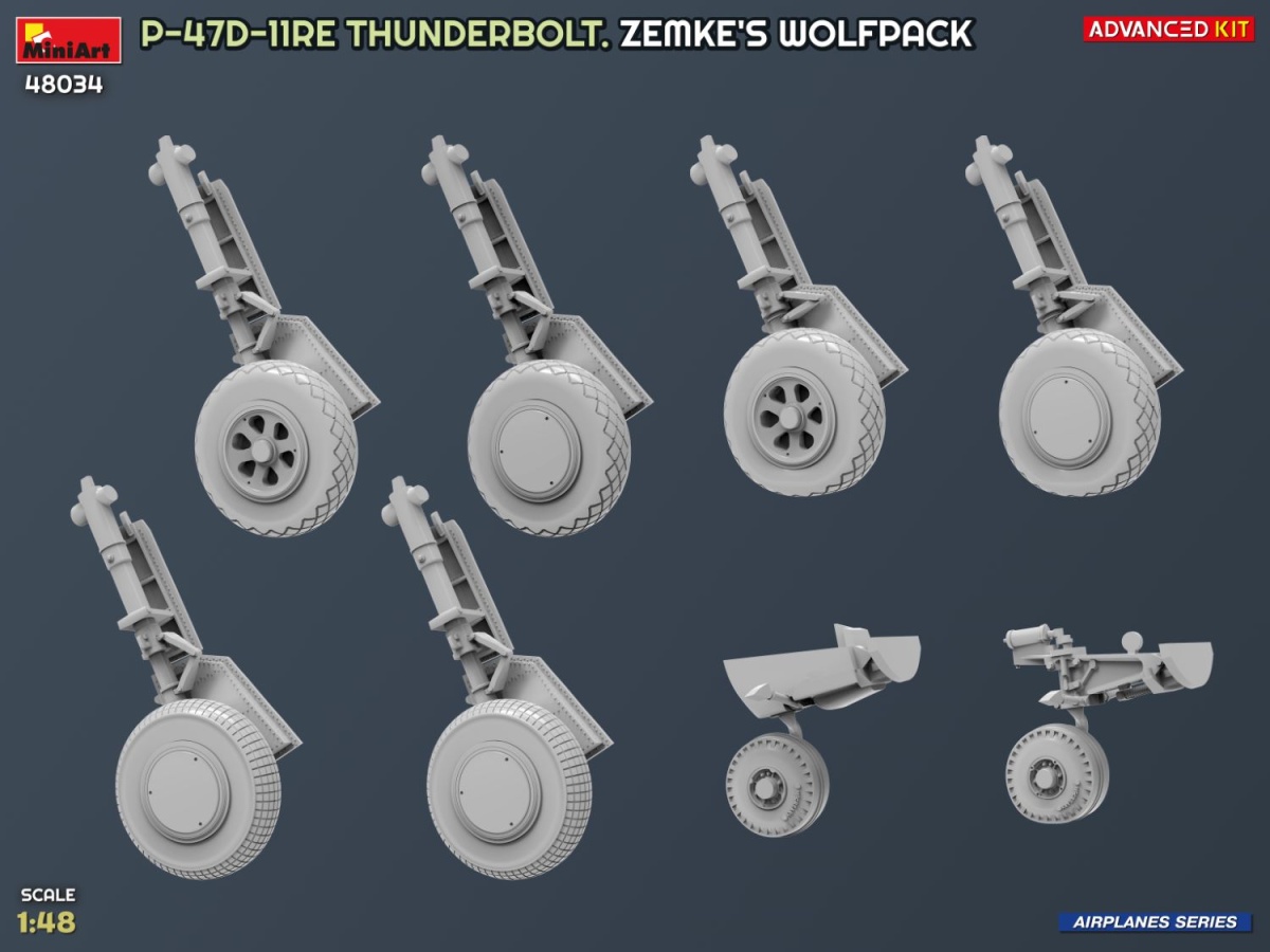 Zdjęcie dodatkowe produktu P-47D-11RE Thunderbolt Zemke's Wolfpack Advanced Kit 1:48 MiniArt 48034