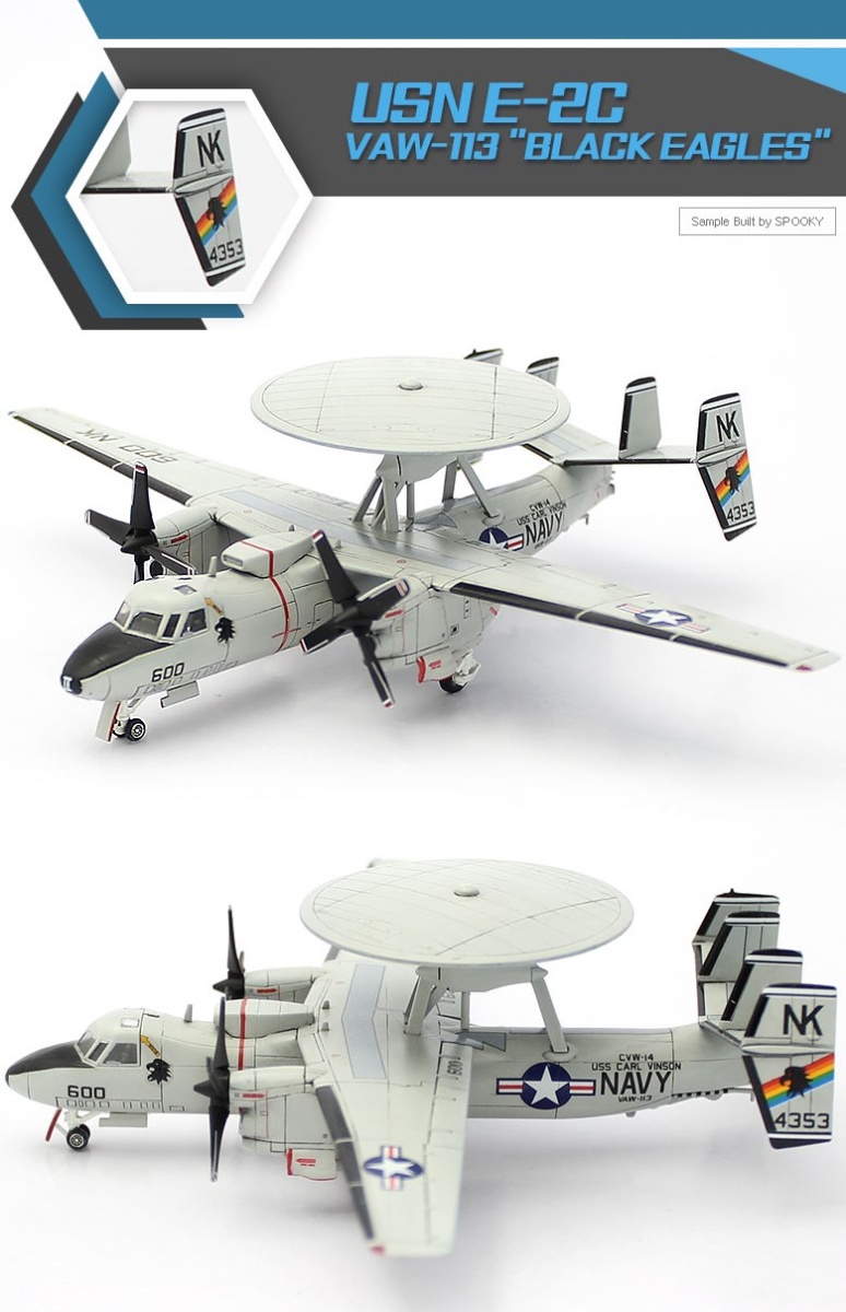 Zdjęcie dodatkowe produktu USN E-2C VAW-113 Black Eagles 1:144 Academy 12623