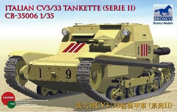 Zdjęcie główne produktu Italian CV L3/33 Tankette-serie II 1:35 Bronco CB35006