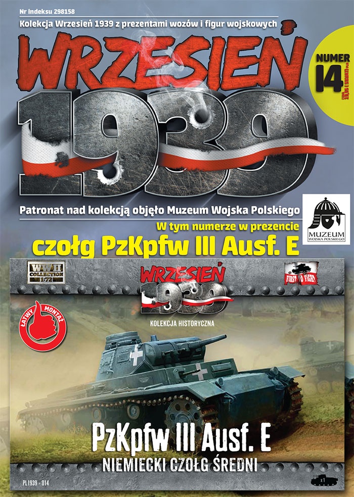 Zdjęcie główne produktu Niemiecki czołg średni Pz.Kpfw.III Ausf.E 1:72 First To Fight PL014