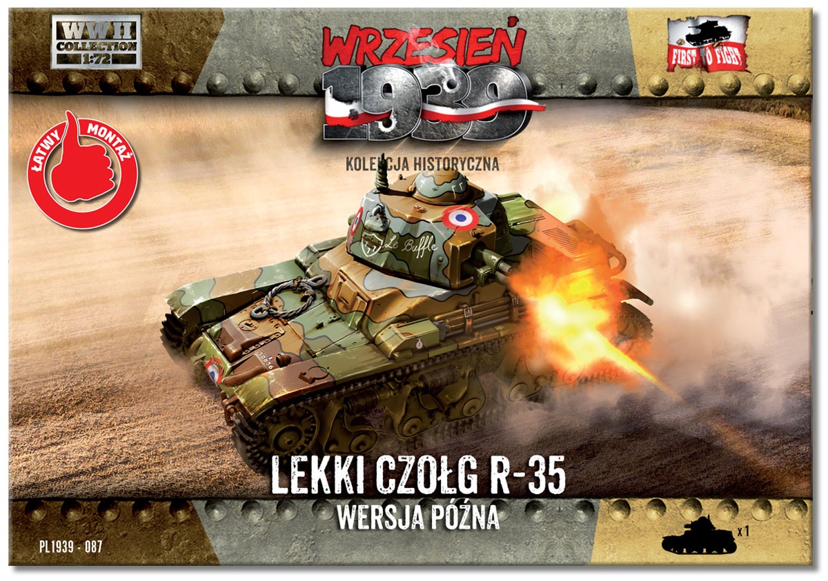 Zdjęcie dodatkowe produktu Lekki czołg R-35 wersja późna 1:72 First To Fight PL087