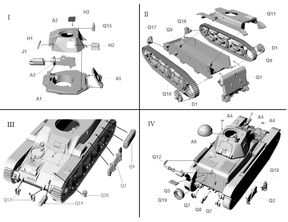 Zdjęcie dodatkowe produktu Lekki czołg R-35 wersja późna 1:72 First To Fight PL087