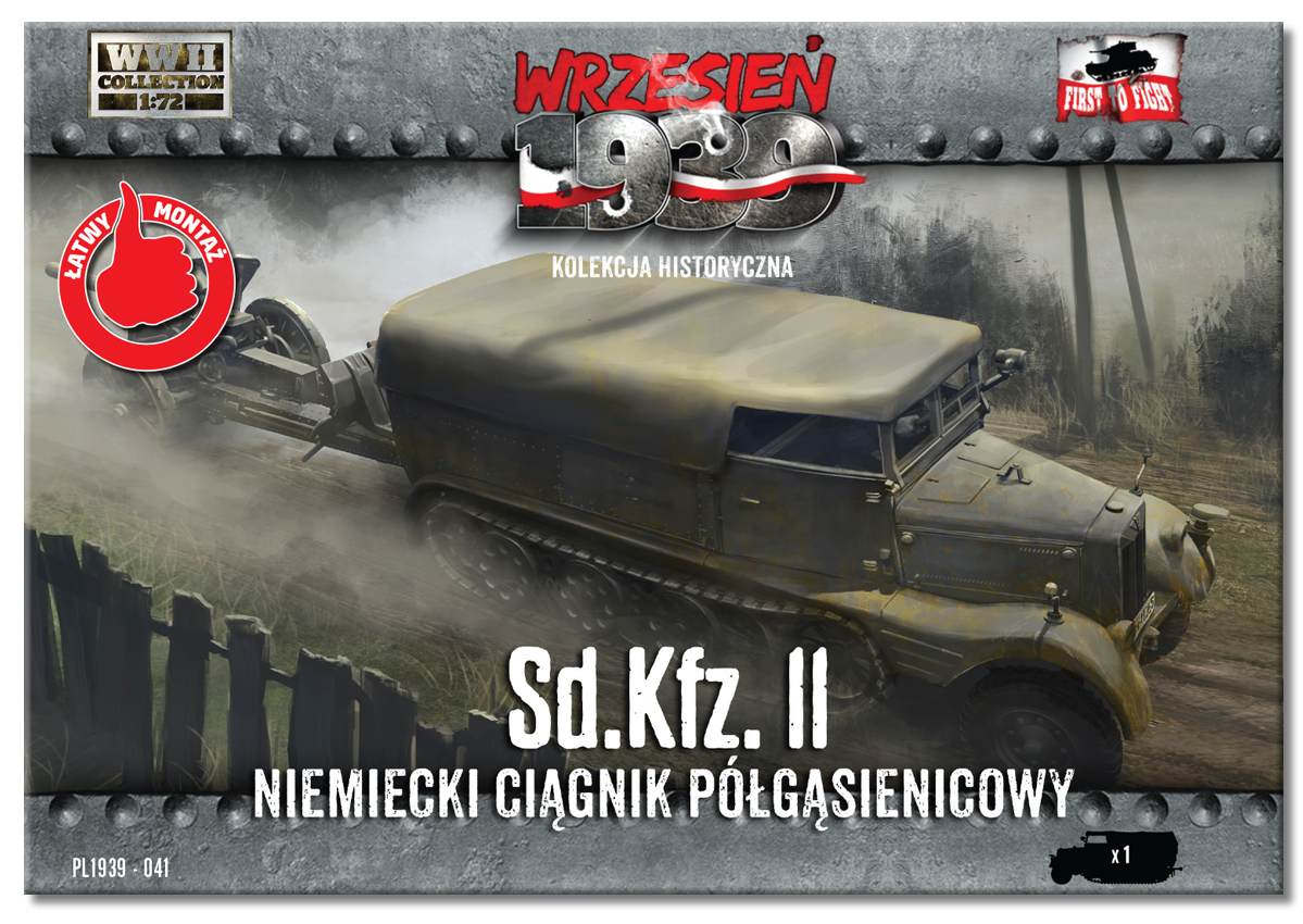 Zdjęcie dodatkowe produktu Niemiecki ciągnik półgąsienicowy Sd.Kfz.11 1:72 First To Fight PL041