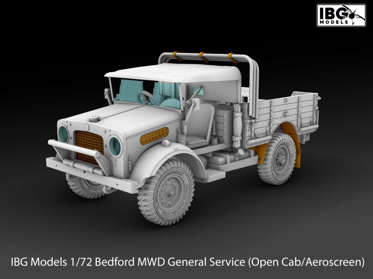Zdjęcie dodatkowe produktu Bedford MWD General Service Open Cab / Aeroscreen 1:72 IBG 72160