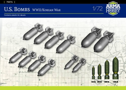 U.S. Bombs wwii/korean war 1:72 arma hobby 70076