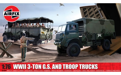 WWII 3-ton G.S. And Troop Trucks 1:76 Airfix 03306A