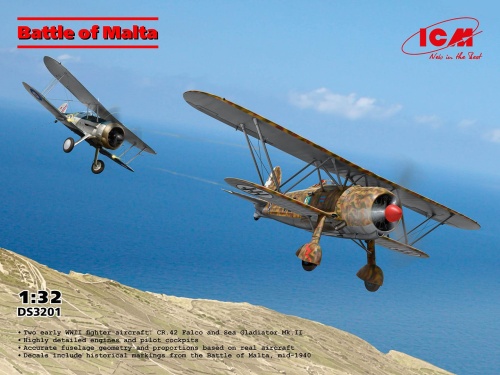 Battle of Malta (Fiat CR.42 and Gloster Sea Gladiator Mk.II) 1:32 ICM DS3201