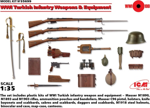 Weapons and equipment of the Turkish infantry of World War I 1:35 ICM 35699