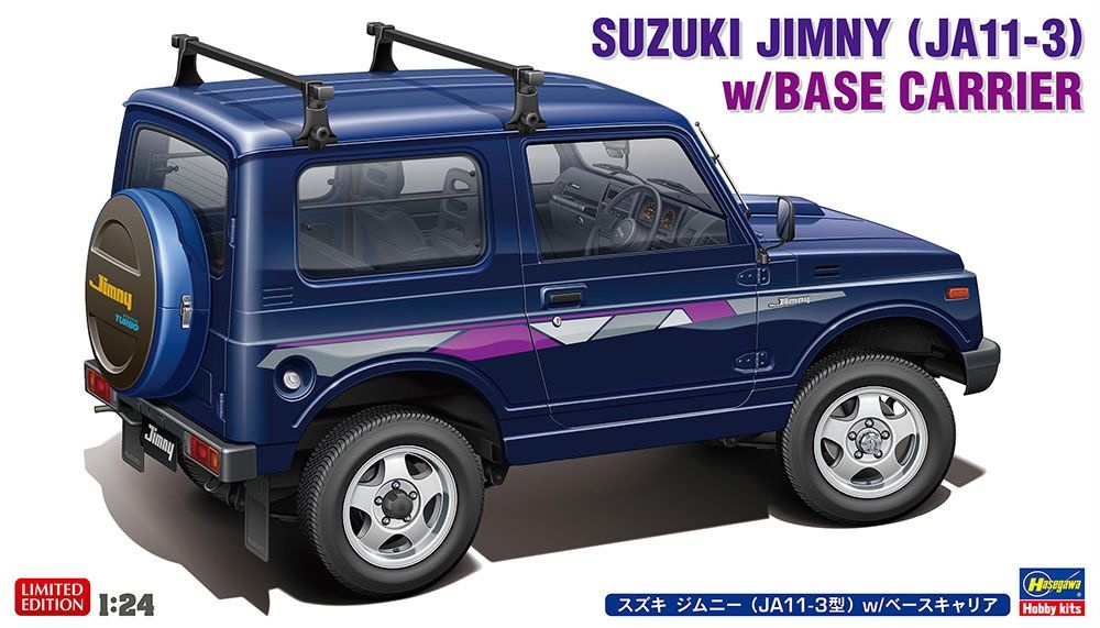 Zdjęcie główne produktu Suzuki Jimny (JA11-3) With Base Carrier 1:24 Hasegawa 20744