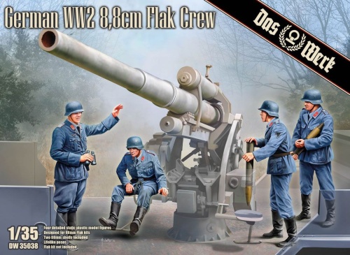 German WW2 8.8 cm Flak Crew 1:35 Das Werk 35038