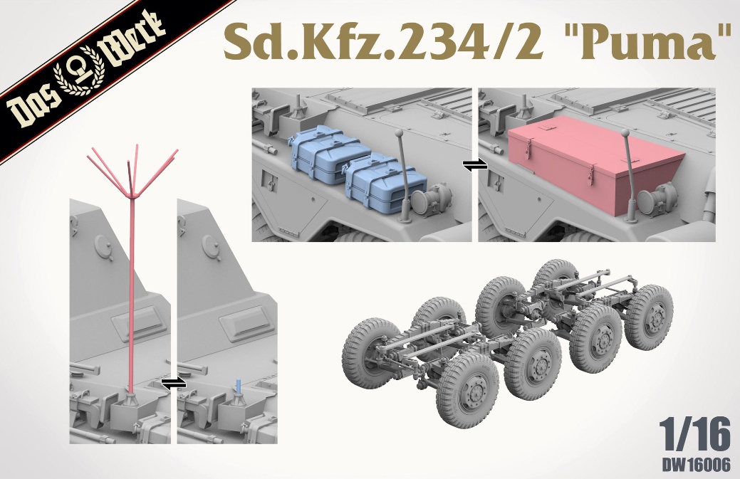 Zdjęcie dodatkowe produktu Sd.Kfz. 234/2 "Puma" 1:16 Das Werk 16006