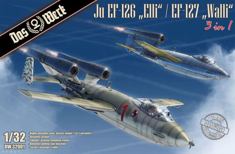 Zdjęcie główne produktu Junkers Ju EF-126 „Elli“ / EF-127 „Walli“ (3 in 1) 1:32 Das Werk 32001